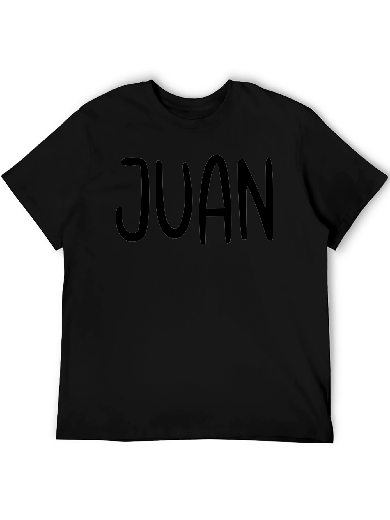 Custom Name Black T-Shirt - Personalized Text Tee