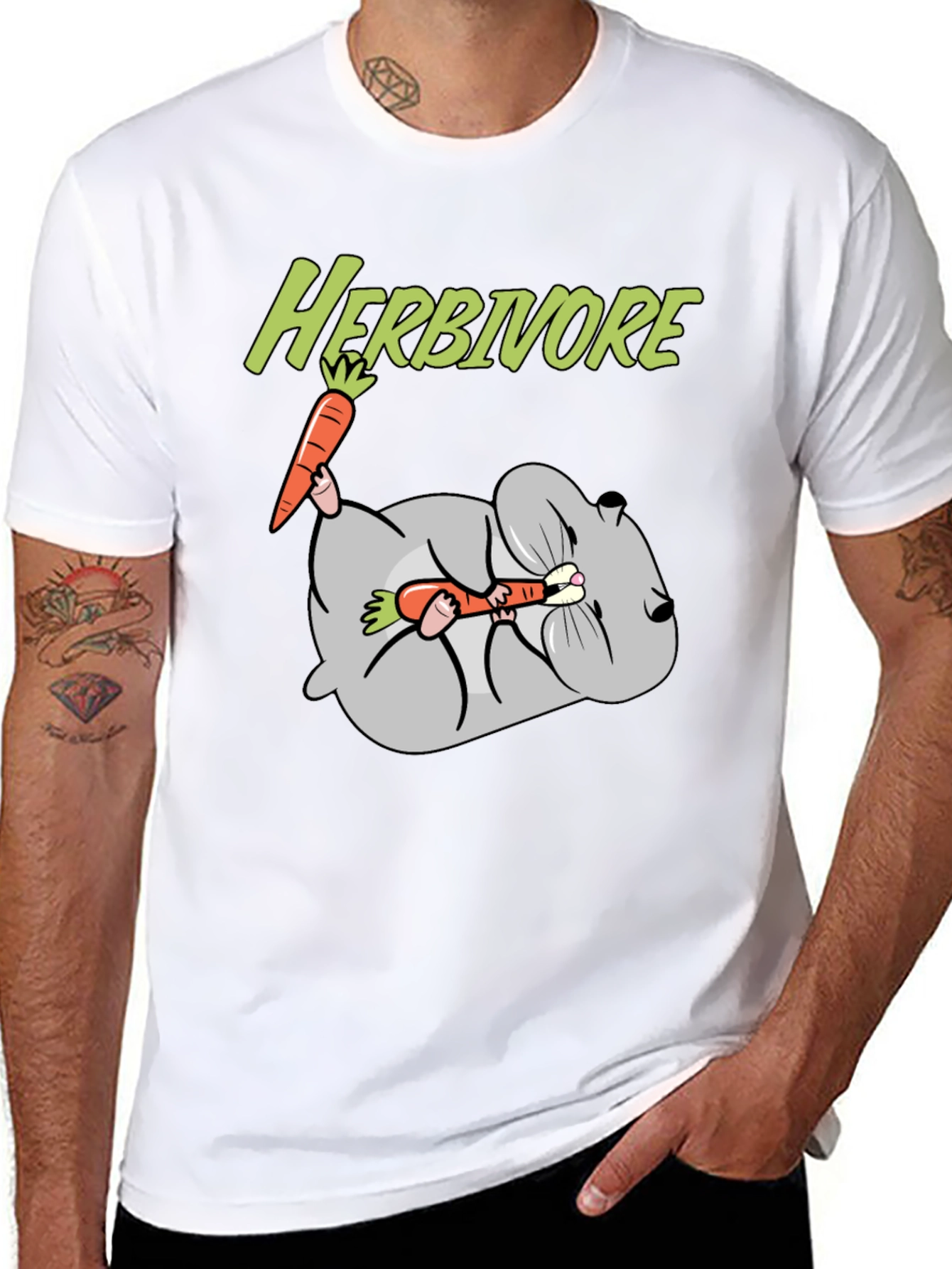 Herbivore Rabbit Carrot Graphic T-Shirt