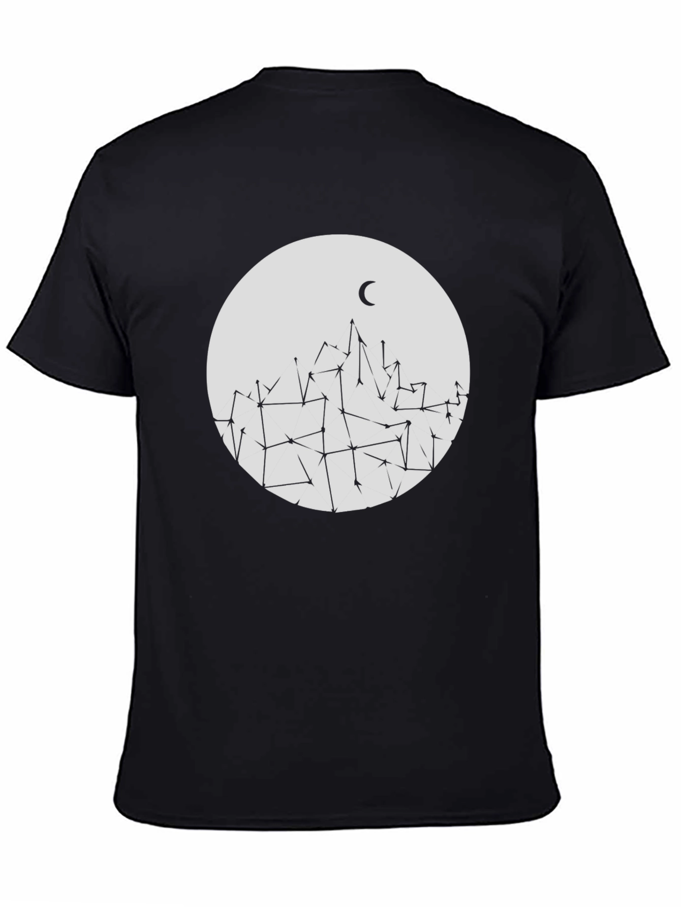 Modern Geometric Mountain & Moon Tee