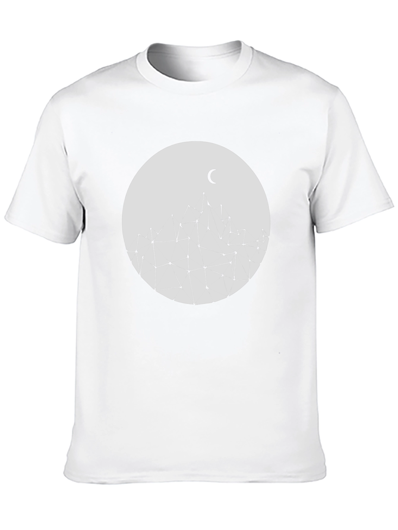 Modern Geometric Mountain & Moon Tee