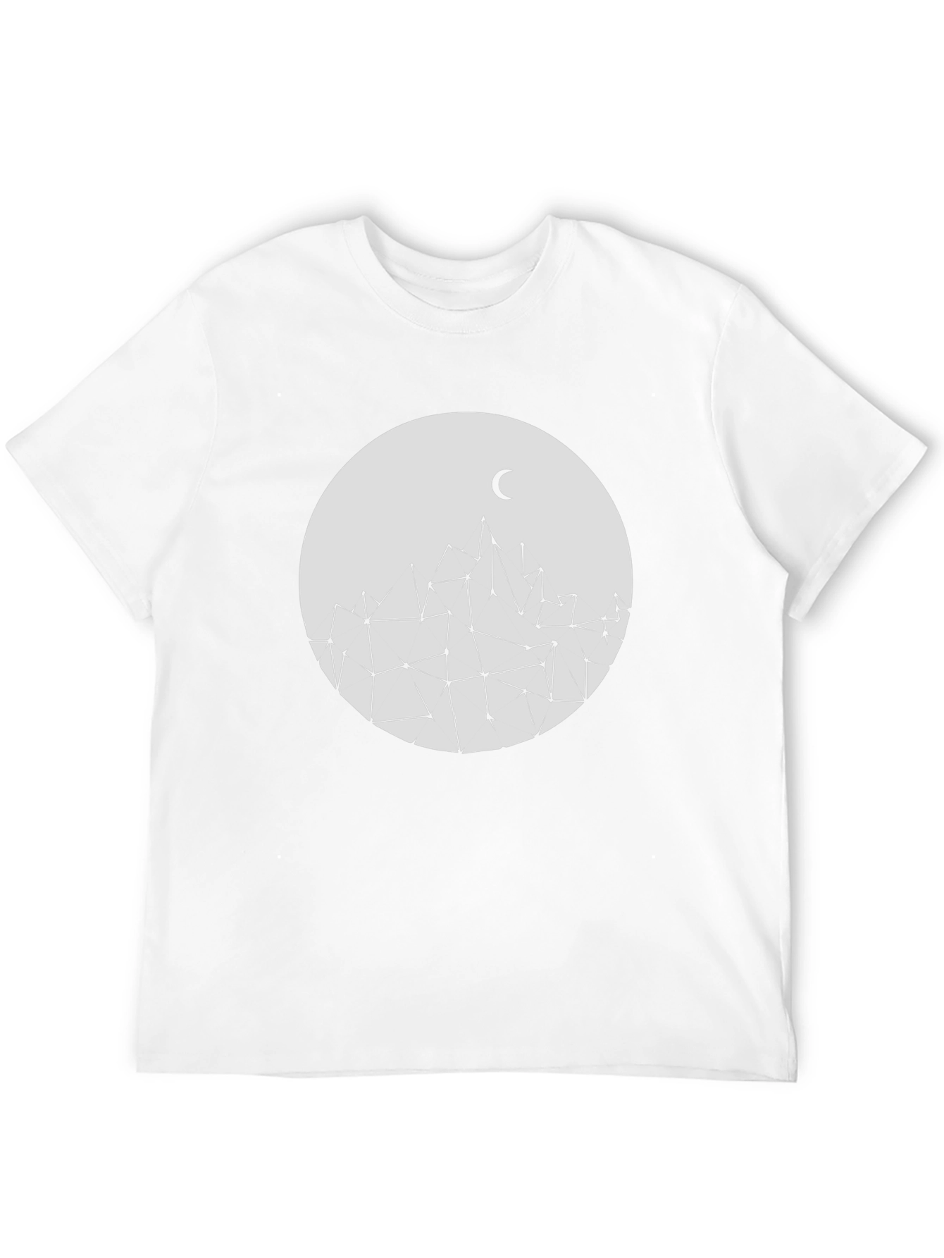 Modern Geometric Mountain & Moon Tee