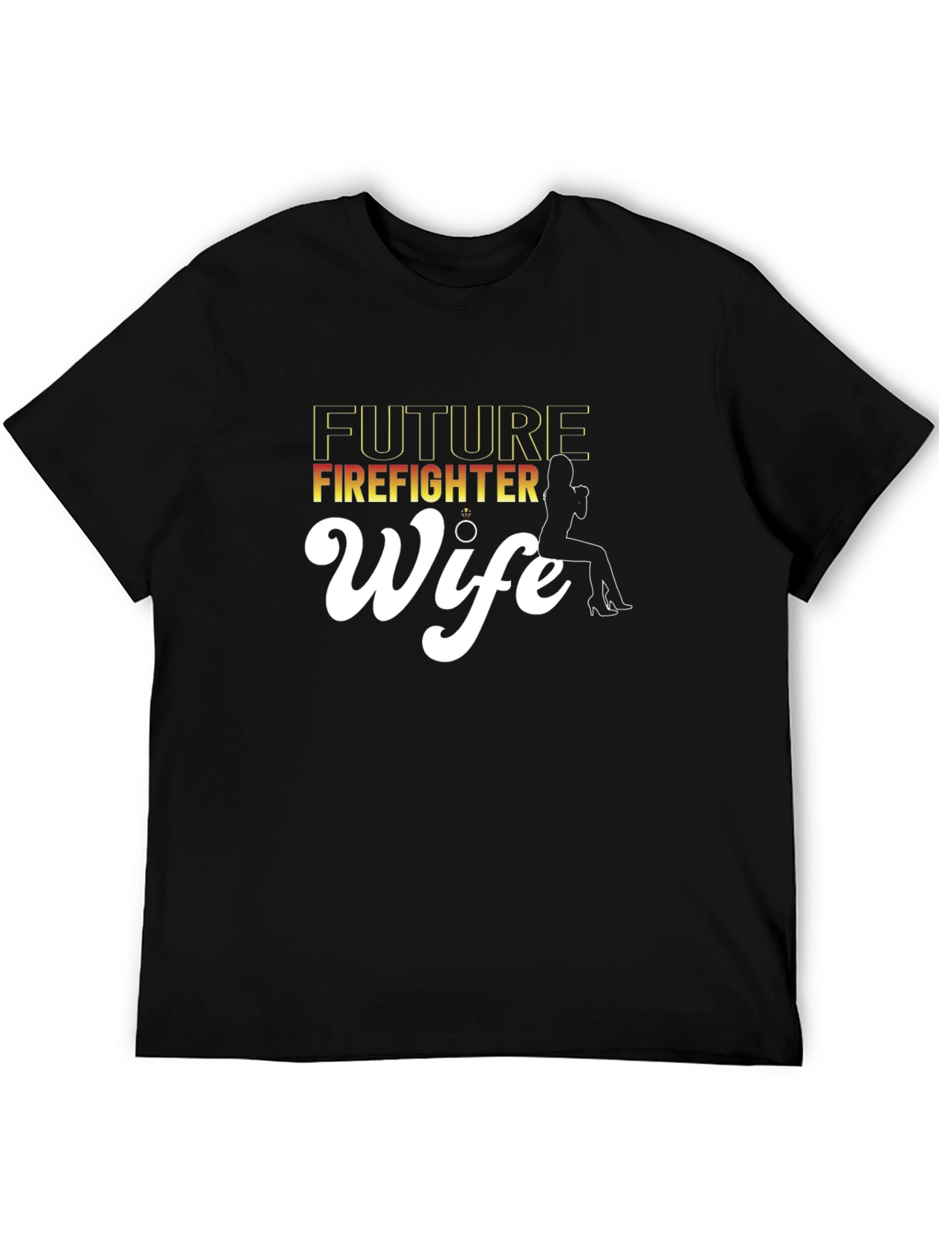 Future Firefighter Wife Black Graphic Tee