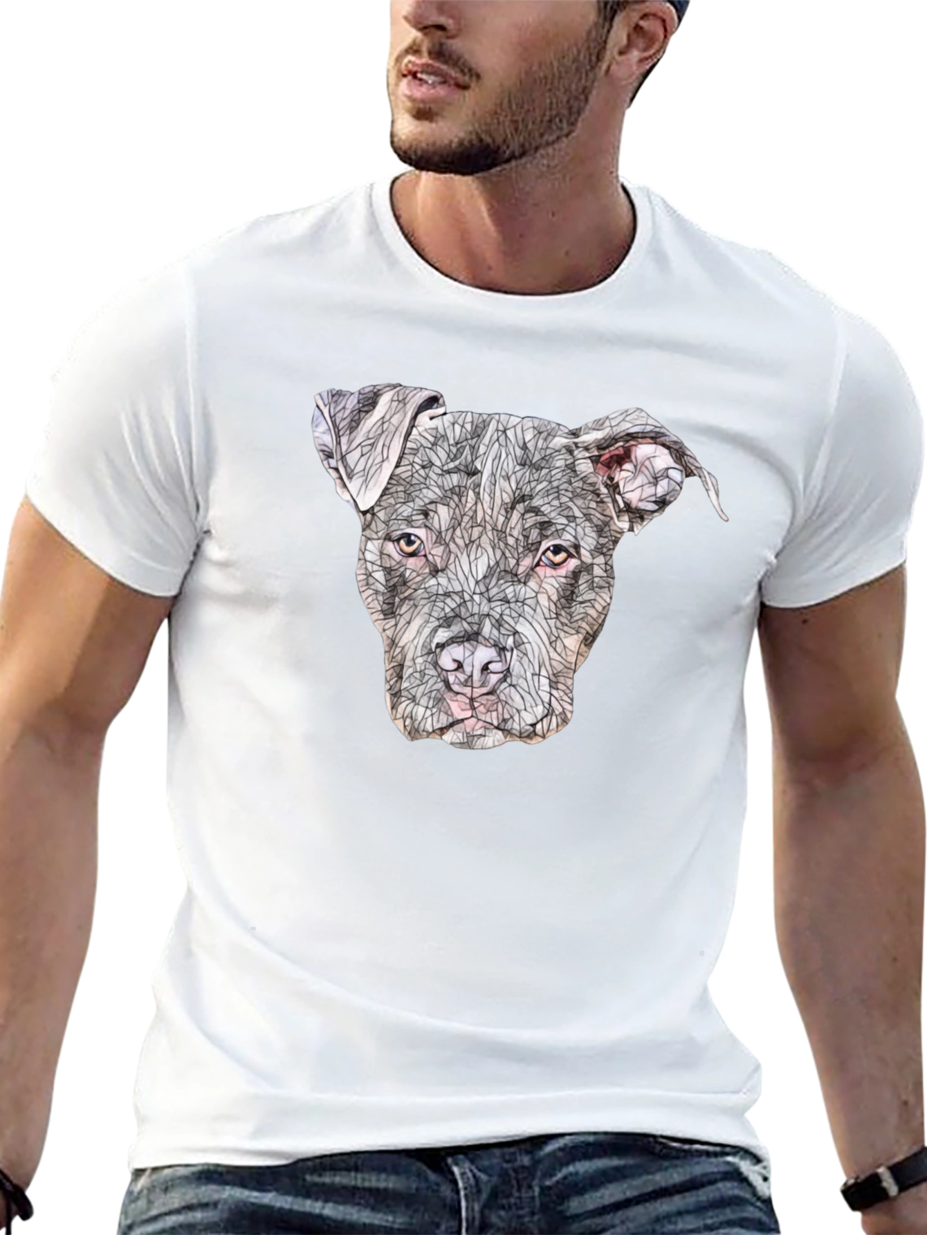 Pitbull Dog Graphic T-Shirt - Unisex Black Tee