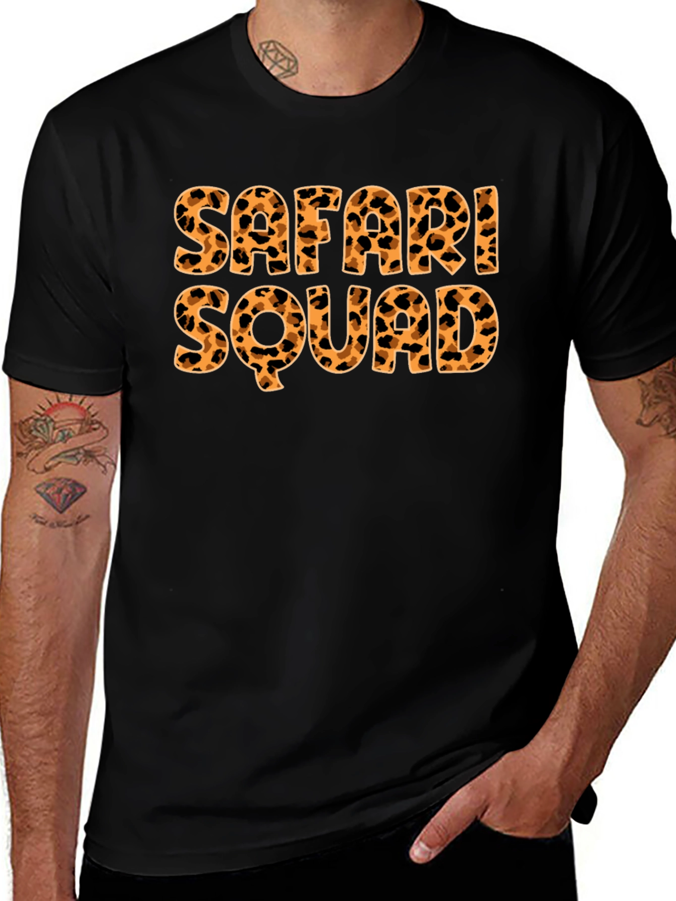 Safari Squad Tee - Leopard Print Graphic T-Shirt