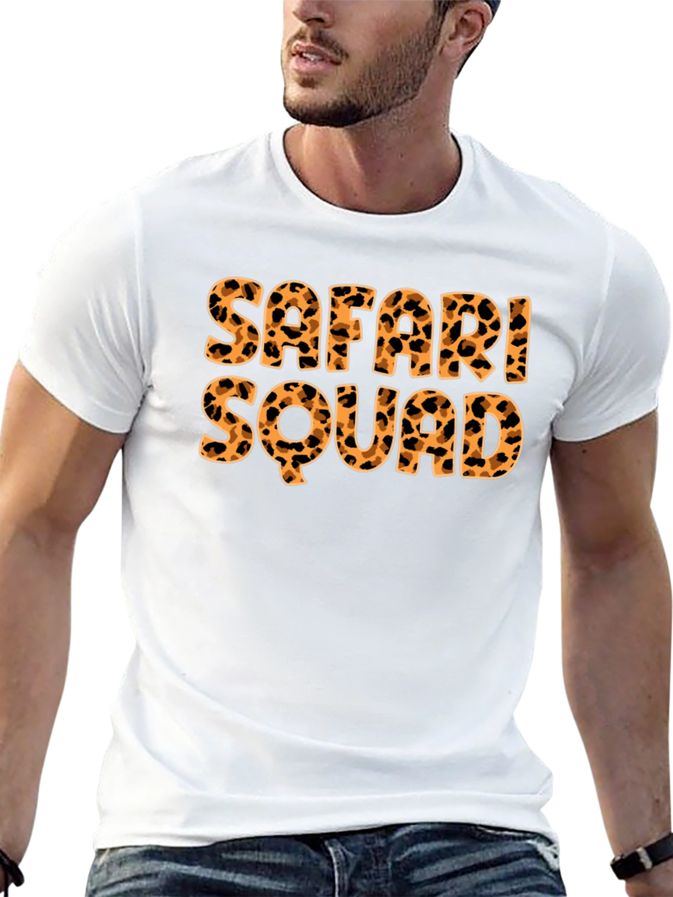 Safari Squad Tee - Leopard Print Graphic T-Shirt
