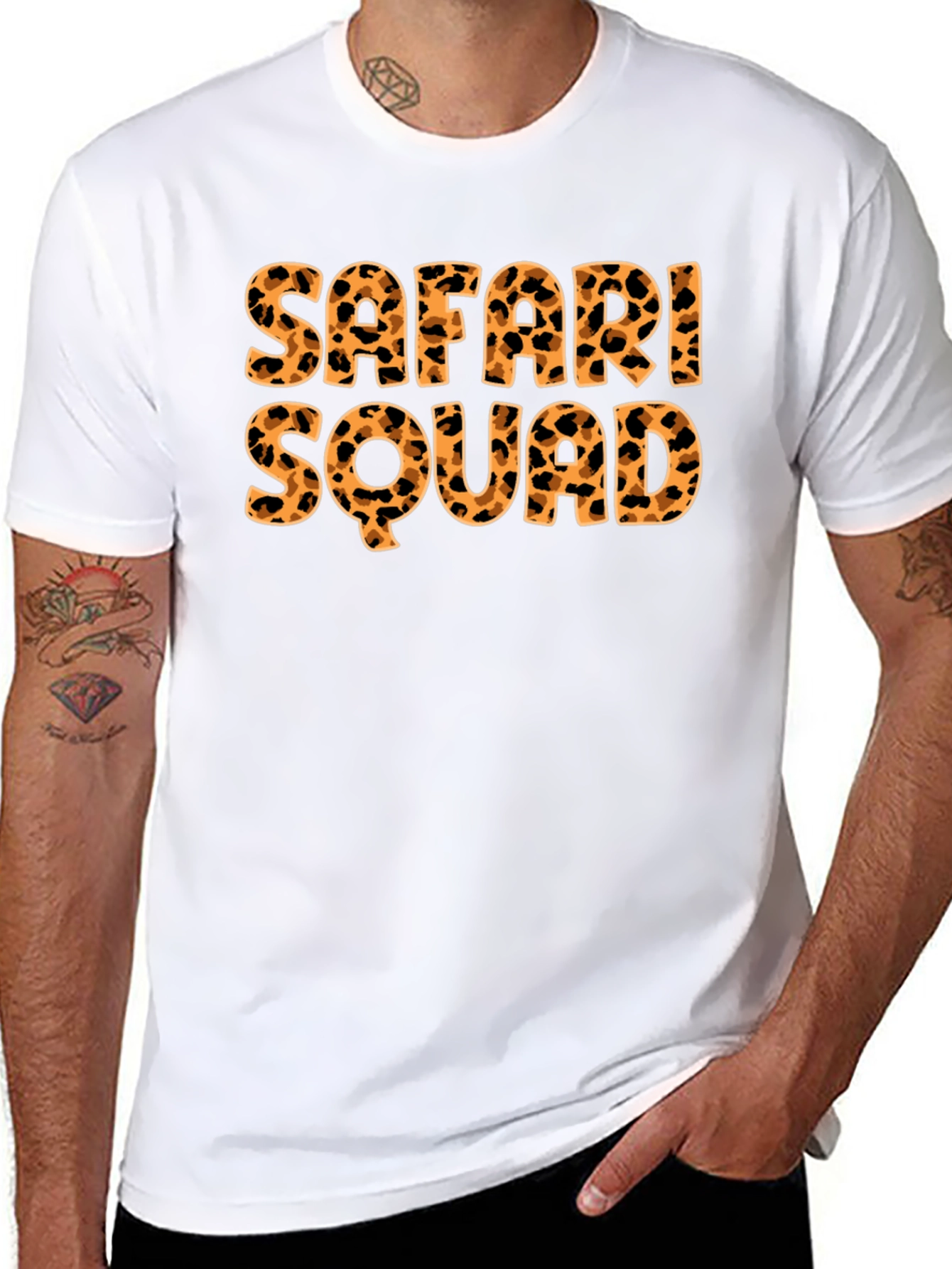 Safari Squad Tee - Leopard Print Graphic T-Shirt