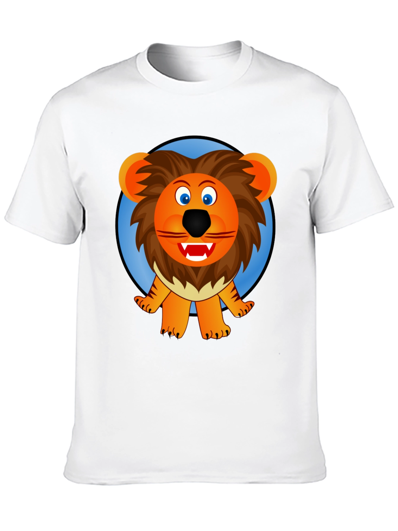Lion Cartoon Graphic Black T-Shirt