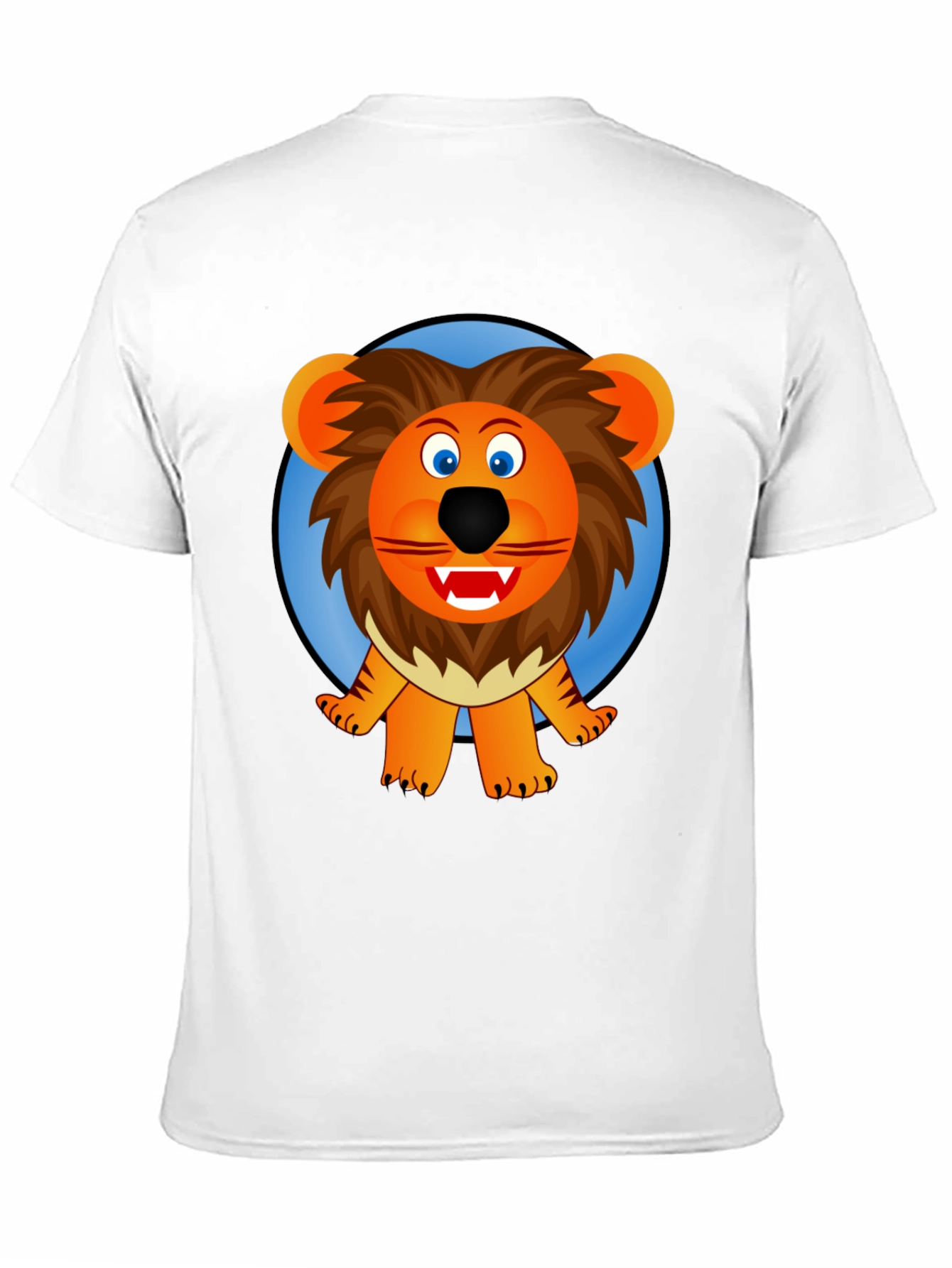 Lion Cartoon Graphic Black T-Shirt