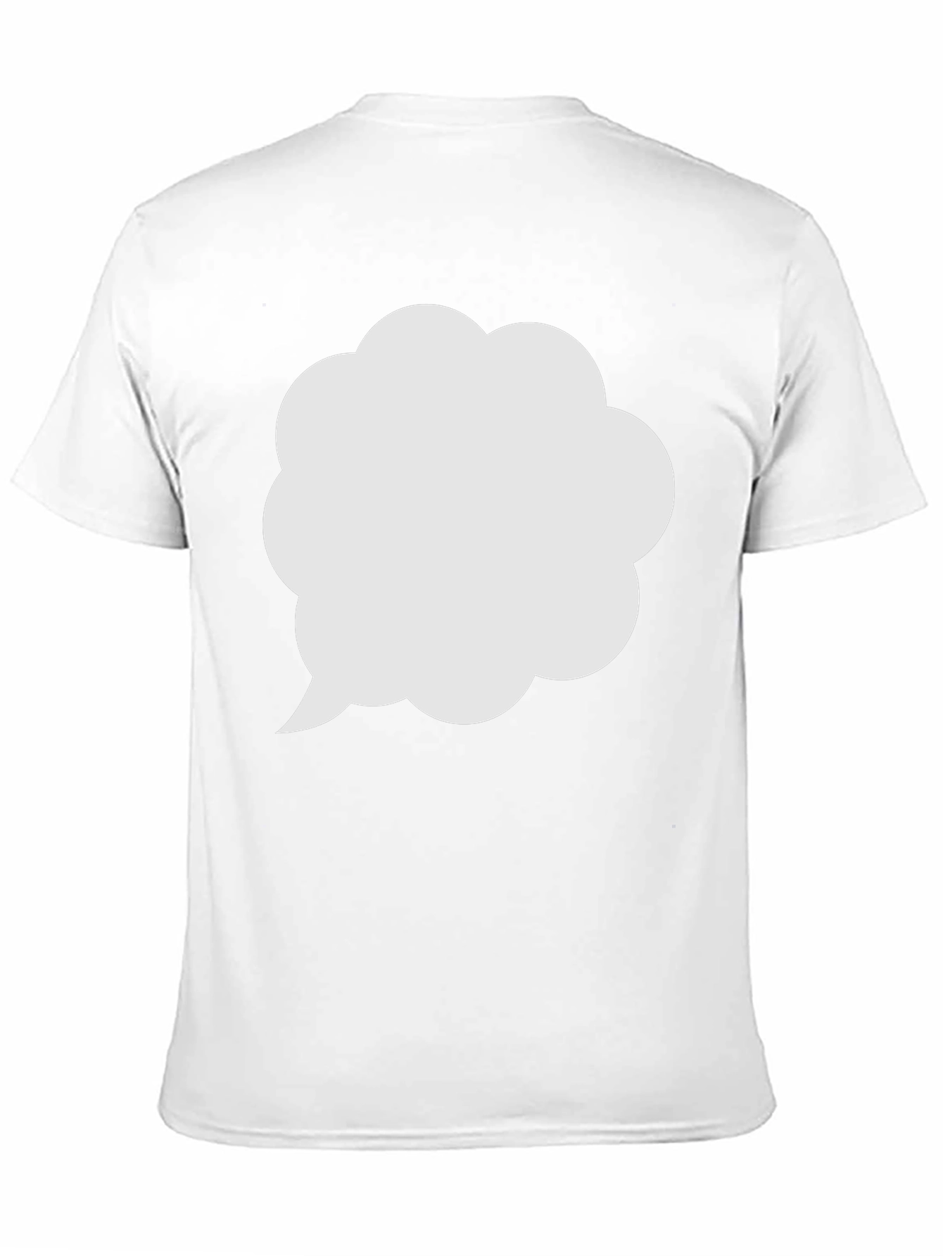 Mens Black T-Shirt with White Speech Bubble Design
