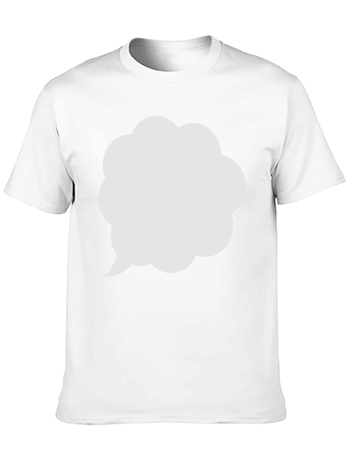 Mens Black T-Shirt with White Speech Bubble Design