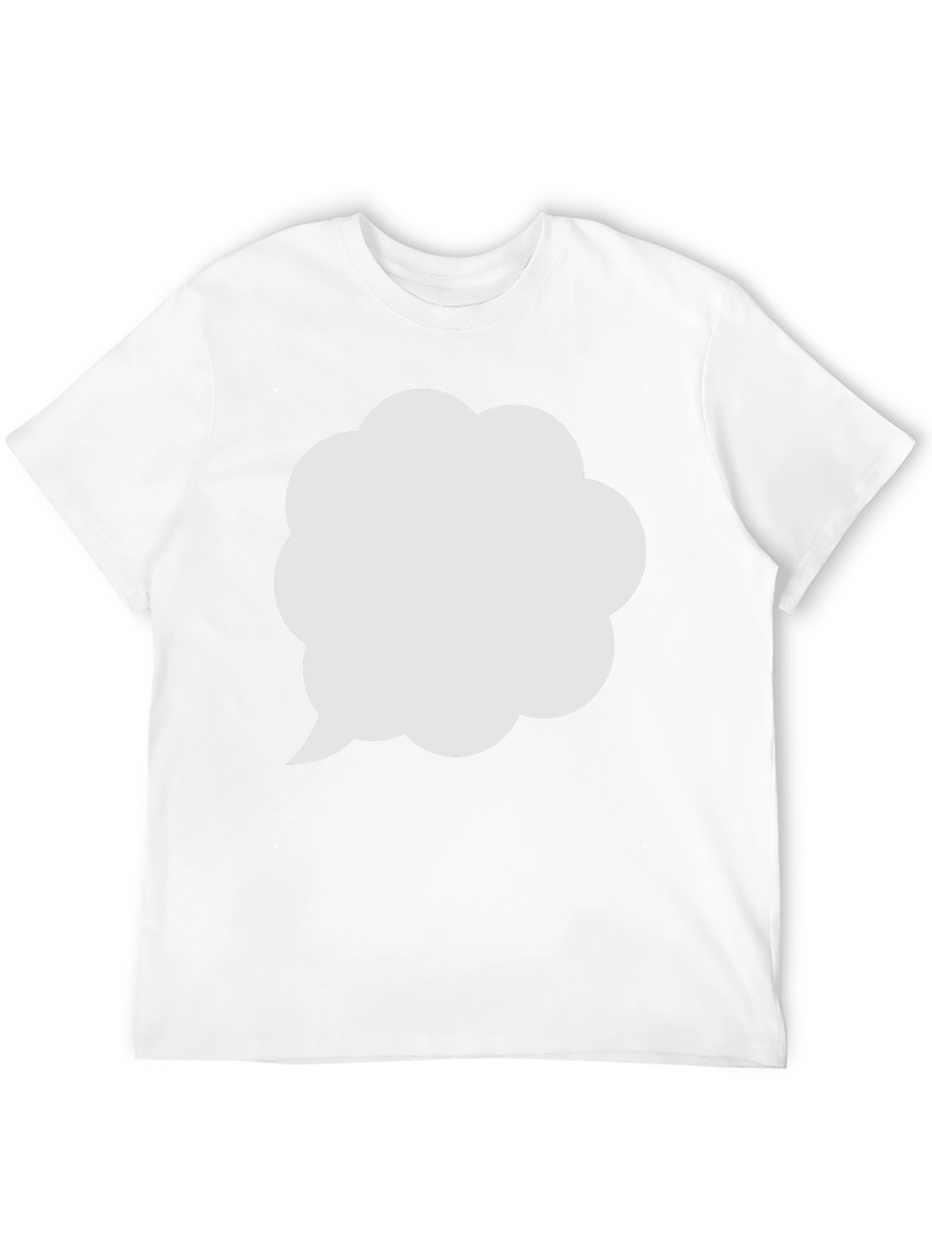 Mens Black T-Shirt with White Speech Bubble Design