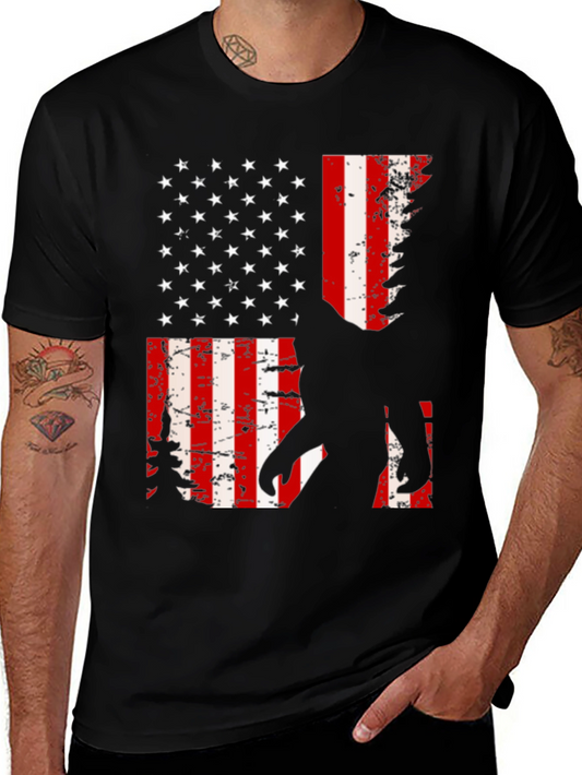 Sasquatch American Flag Graphic Tee