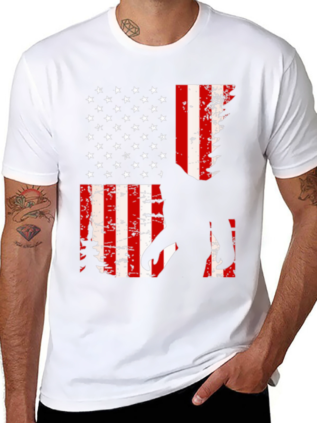 Sasquatch American Flag Graphic Tee