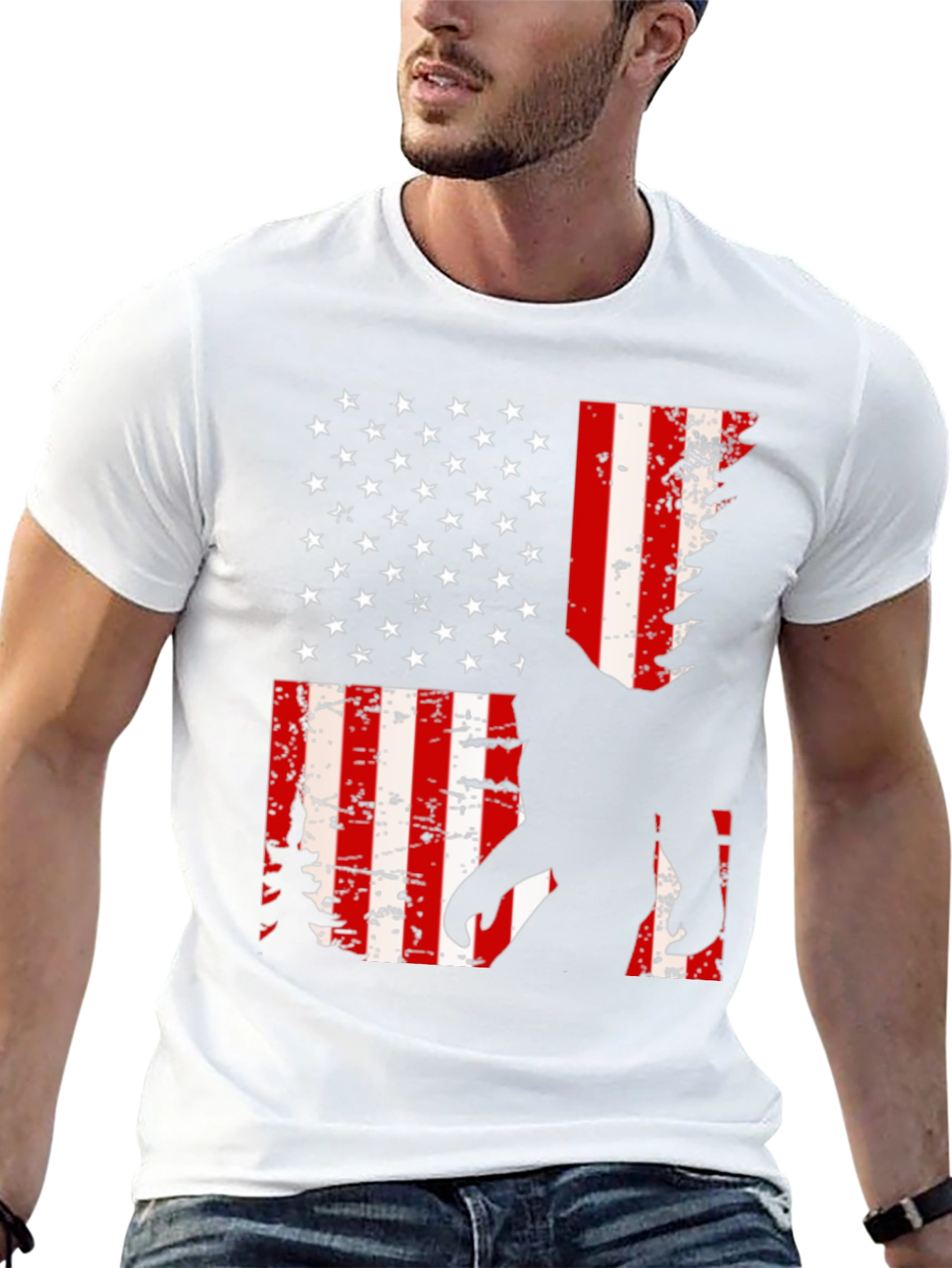 Sasquatch American Flag Graphic Tee