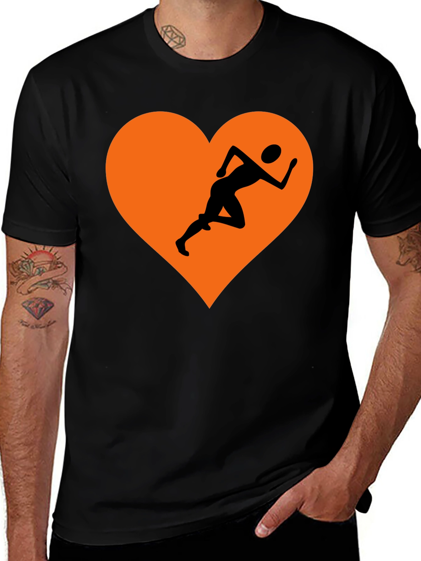 Runner Heart Graphic Tee - Sporty Style