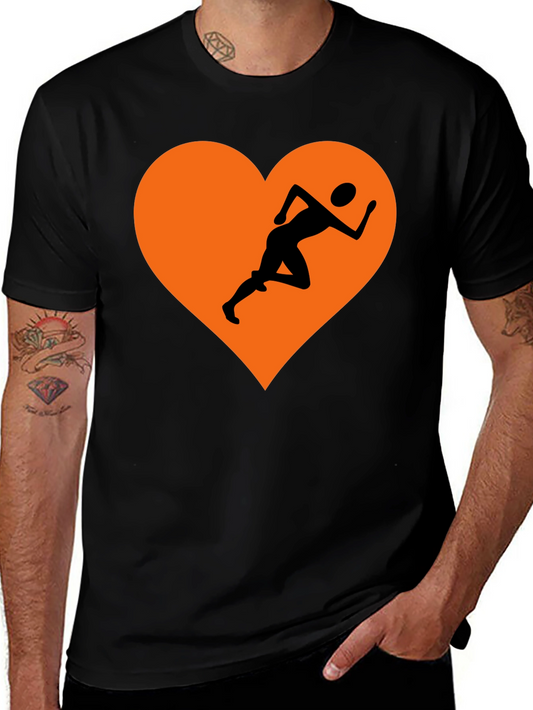Runner Heart Graphic Tee - Sporty Style