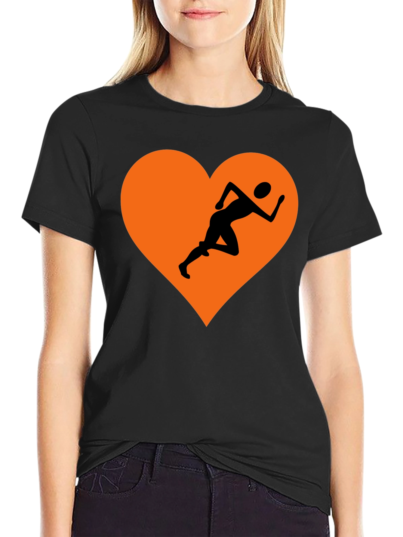 Runner Heart Graphic Tee - Sporty Style