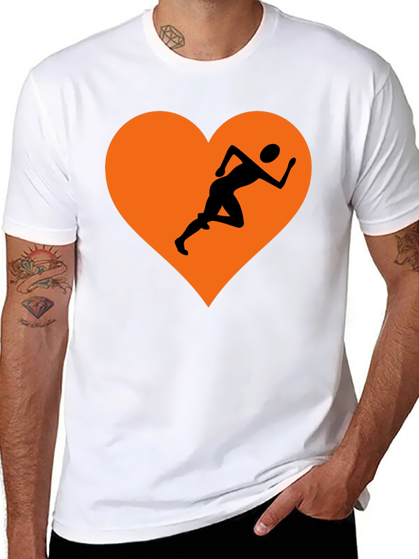 Runner Heart Graphic Tee - Sporty Style