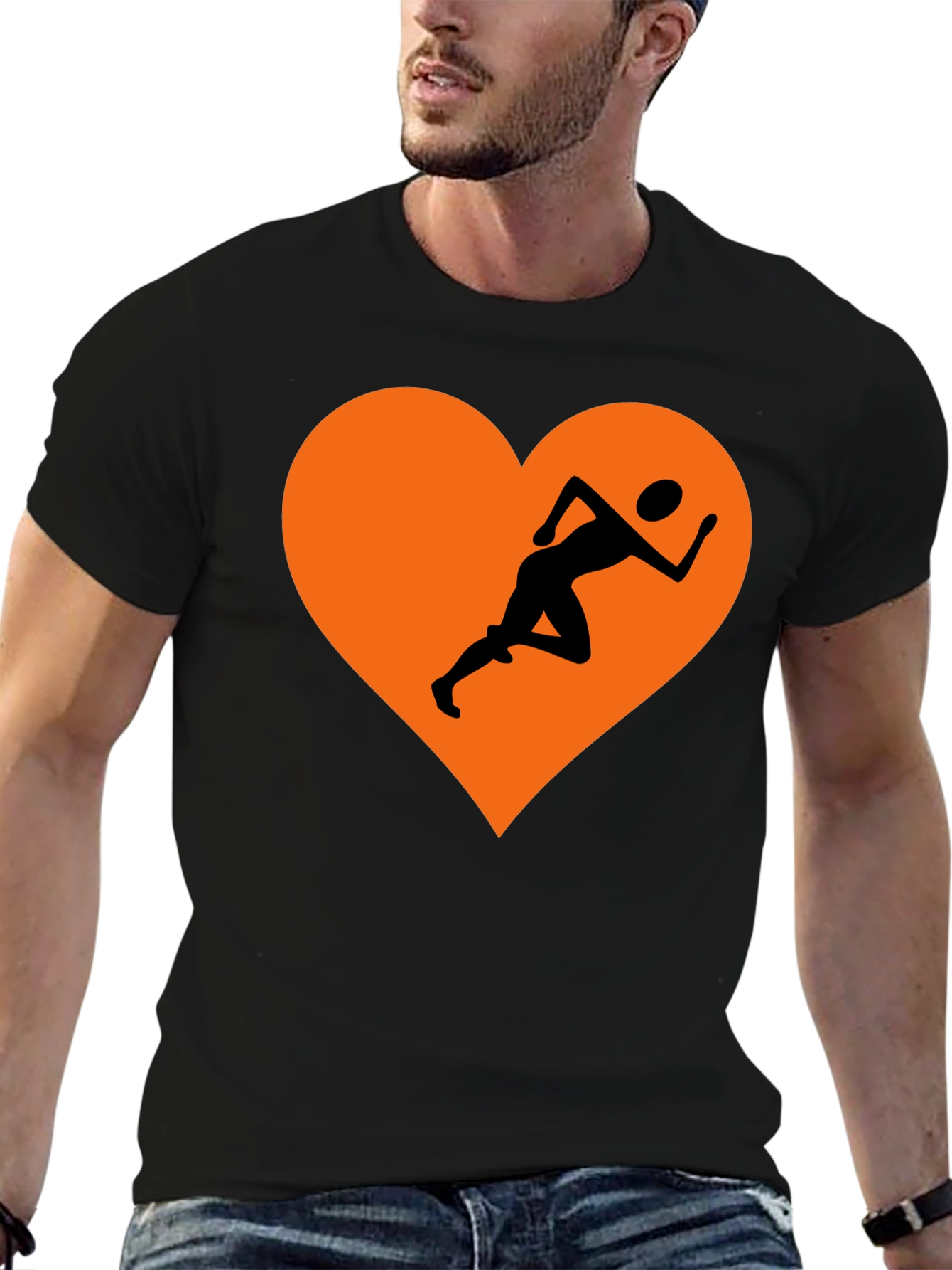 Runner Heart Graphic Tee - Sporty Style