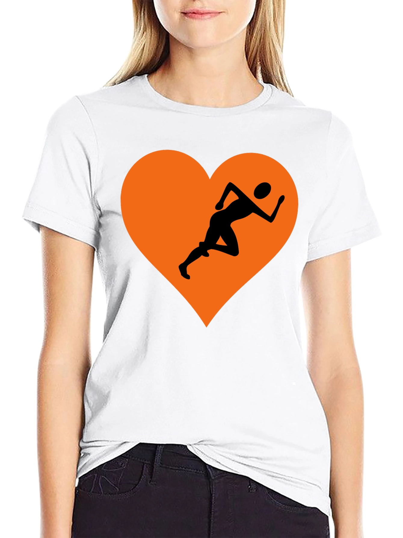 Runner Heart Graphic Tee - Sporty Style