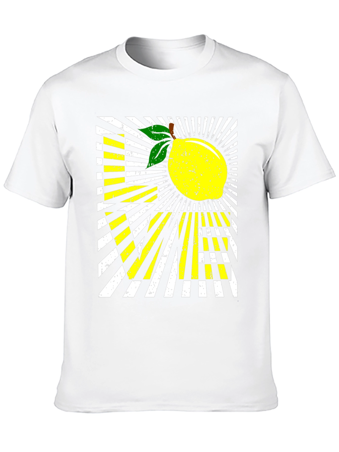 Lemon Graphic Tee - Modern Striped Design