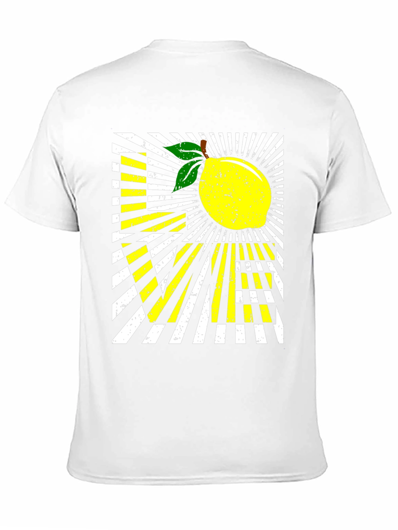Lemon Graphic Tee - Modern Striped Design