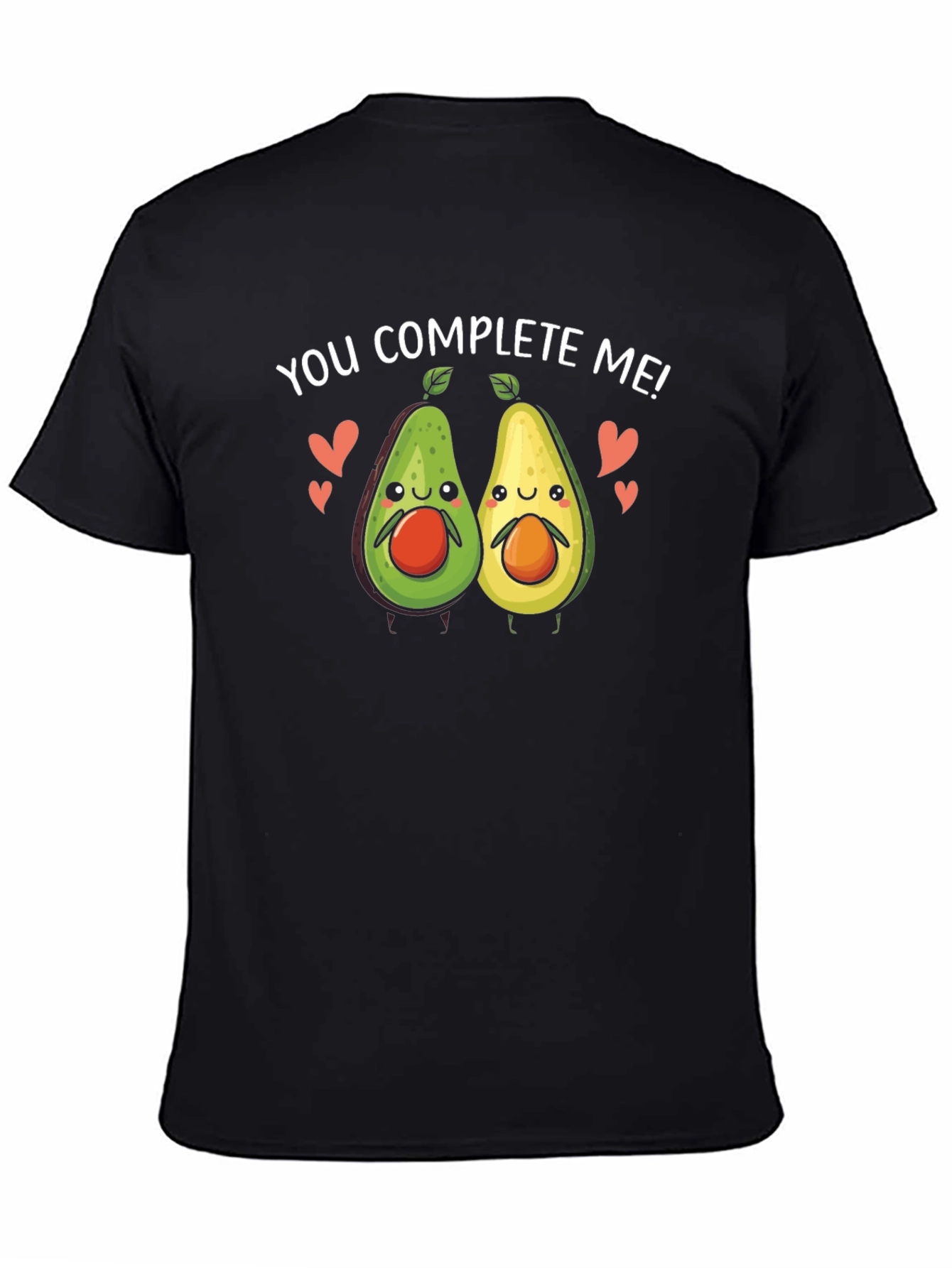 You Complete Me Avocado Couple Black T-Shirt