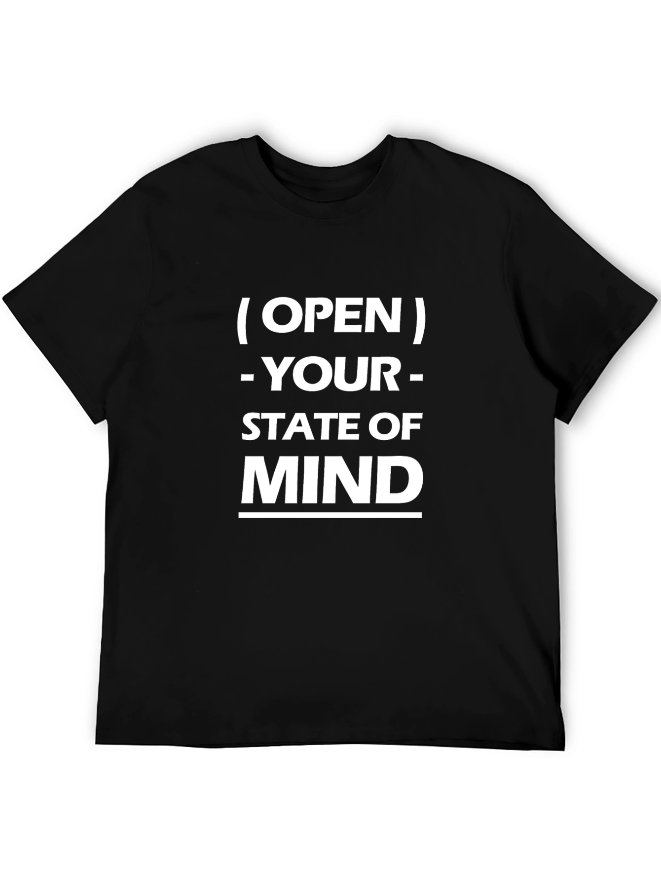 Open Your State of Mind Black Graphic Tee