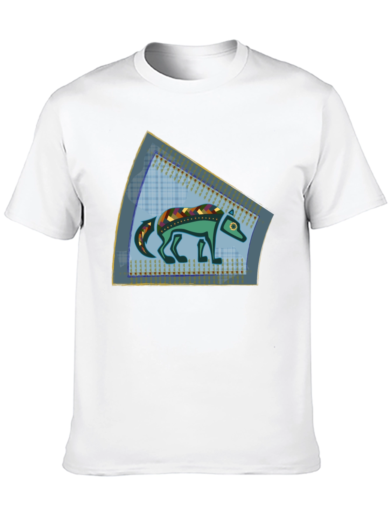 Stylized Wolf Graphic T-Shirt - Unique Design