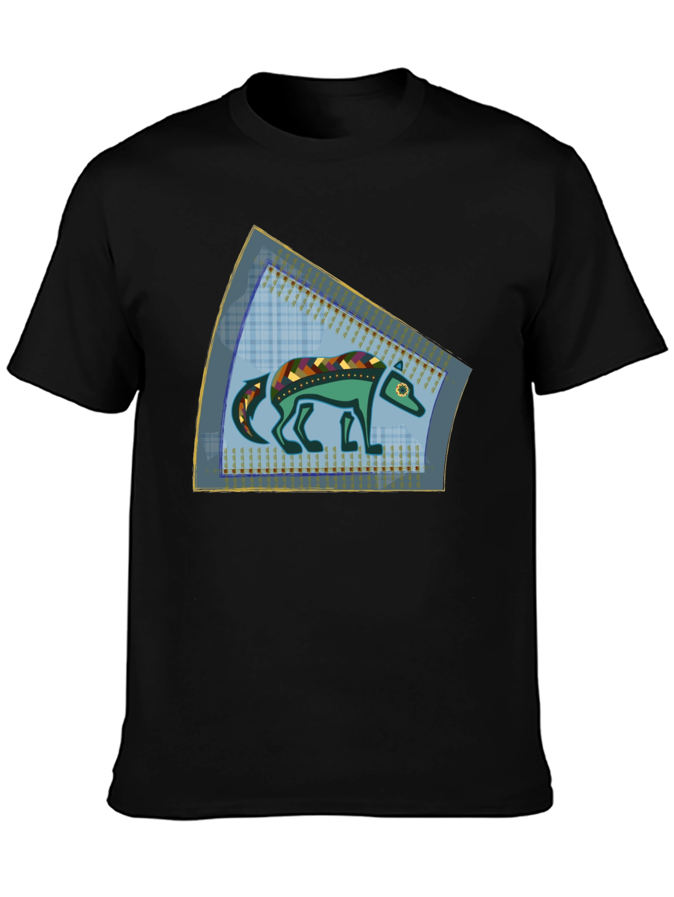 Stylized Wolf Graphic T-Shirt - Unique Design