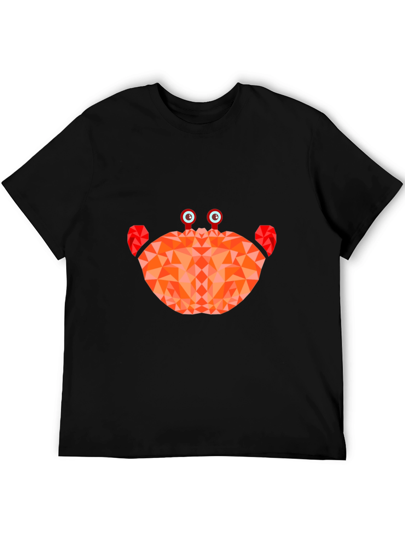 Geometric Crab Graphic Tee - Black