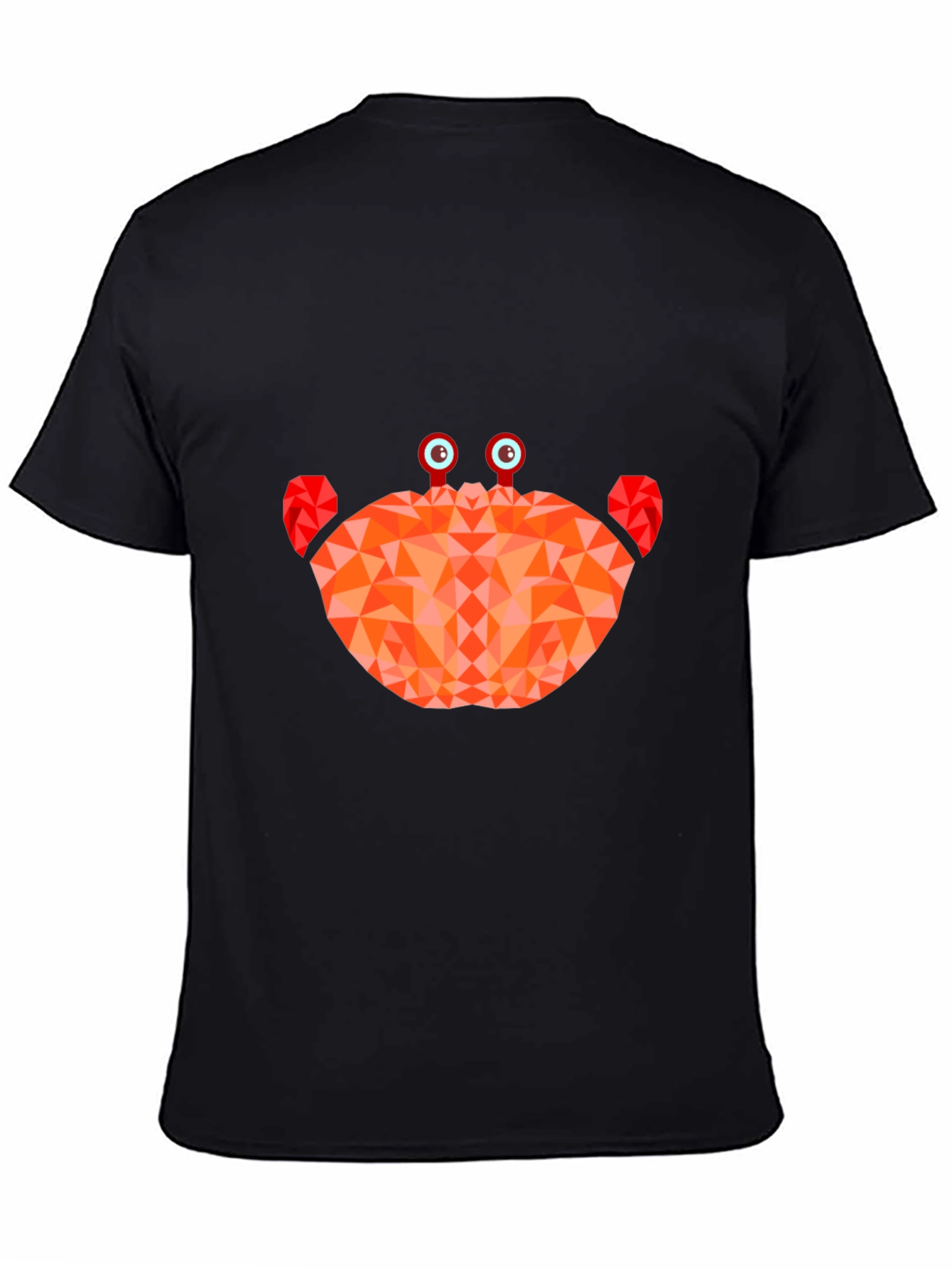 Geometric Crab Graphic Tee - Black