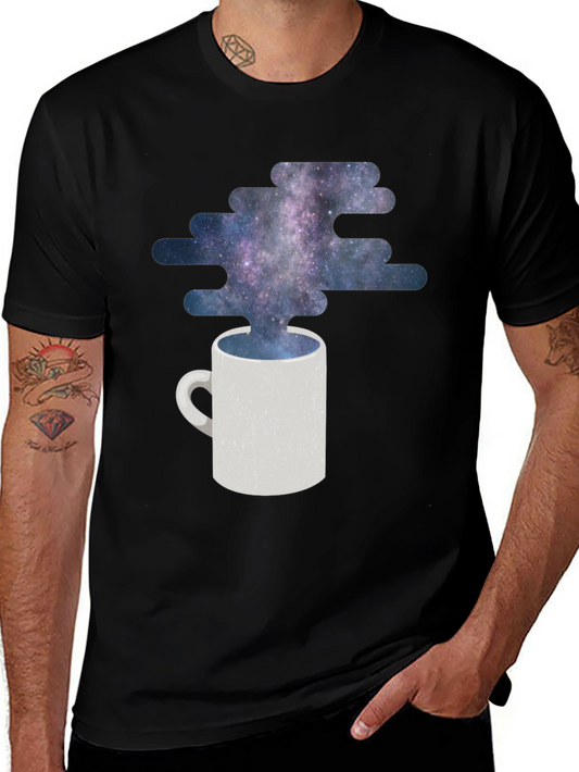 Cosmic Coffee T-Shirt - Galaxy Mug Design