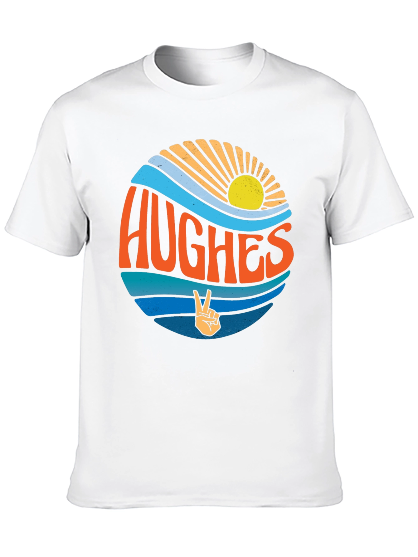 Hughes Retro Surf T-Shirt - Black