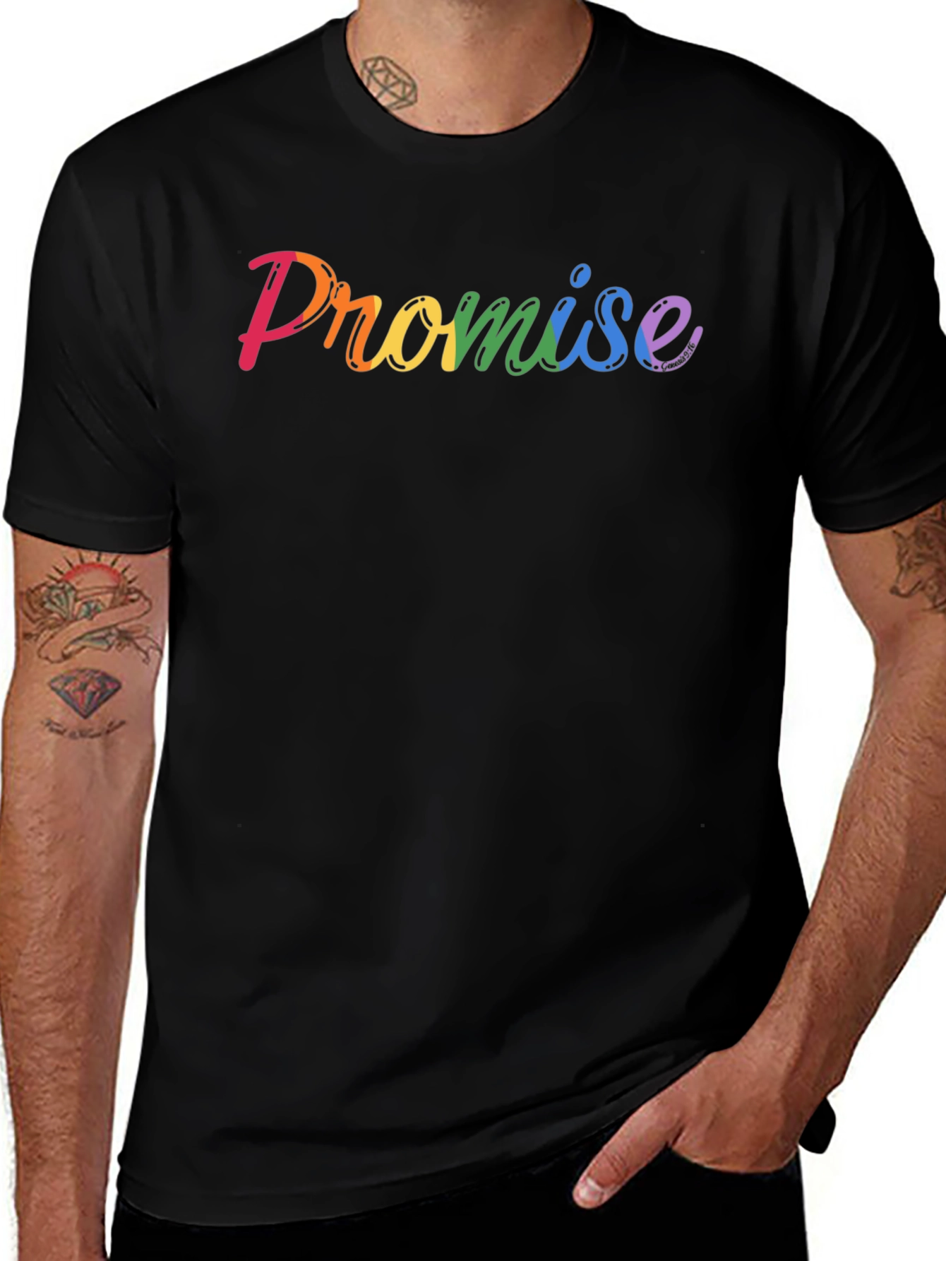 Promise Rainbow Pride T-Shirt - Black