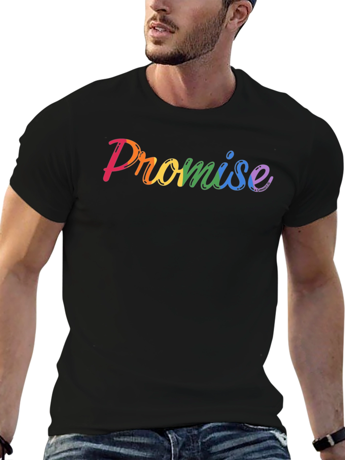 Promise Rainbow Pride T-Shirt - Black
