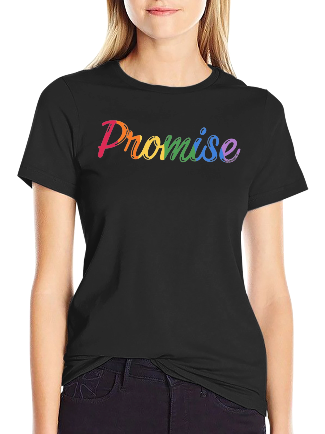 Promise Rainbow Pride T-Shirt - Black