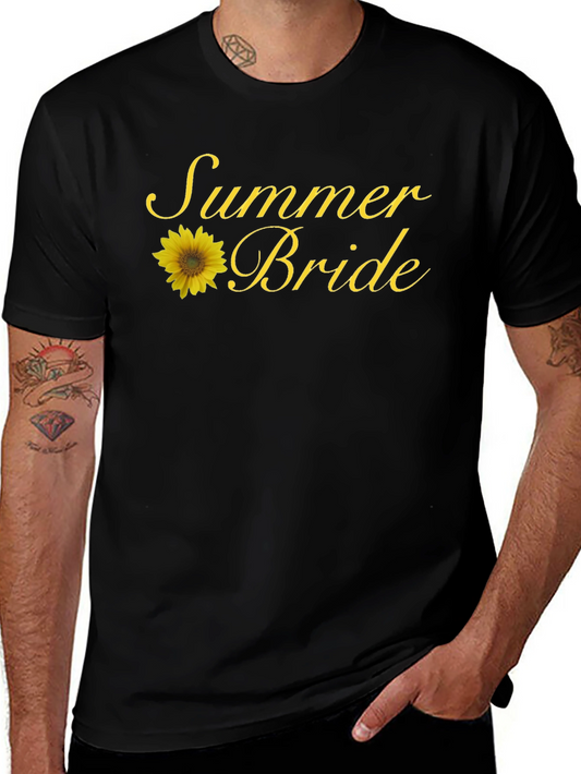 Summer Bride Sunflower Graphic T-Shirt