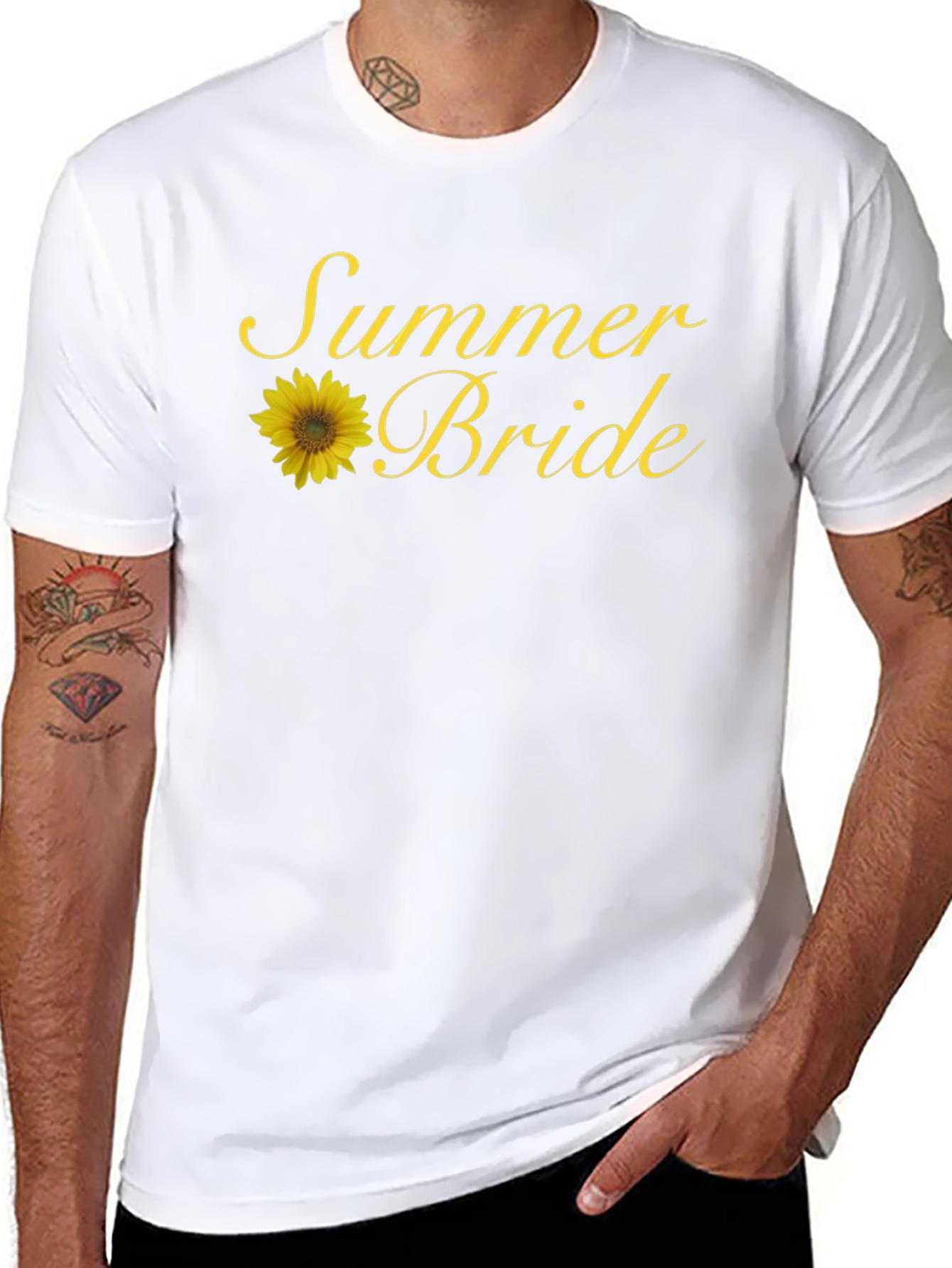 Summer Bride Sunflower Graphic T-Shirt