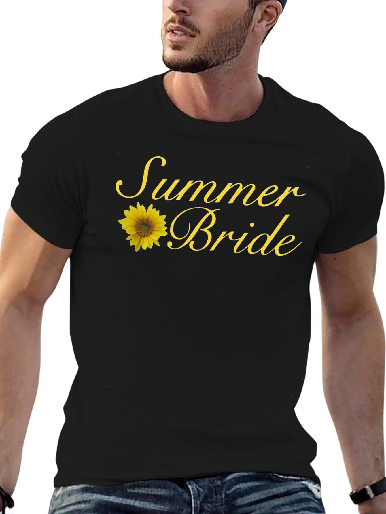 Summer Bride Sunflower Graphic T-Shirt