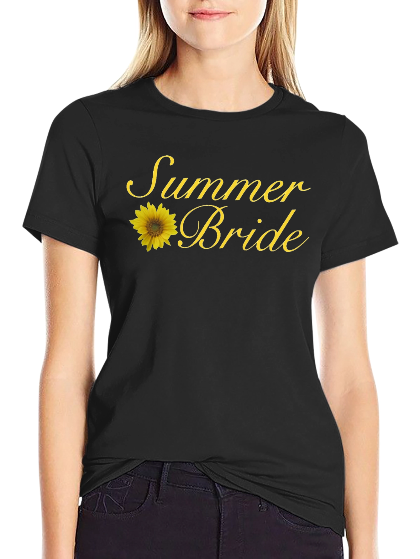 Summer Bride Sunflower Graphic T-Shirt
