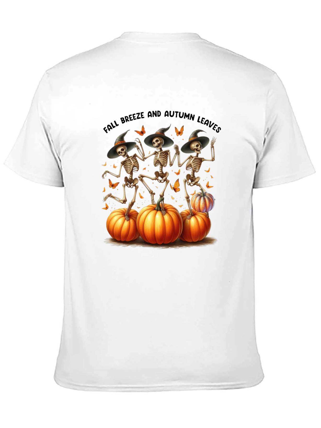 Halloween Skeleton & Pumpkins T-Shirt