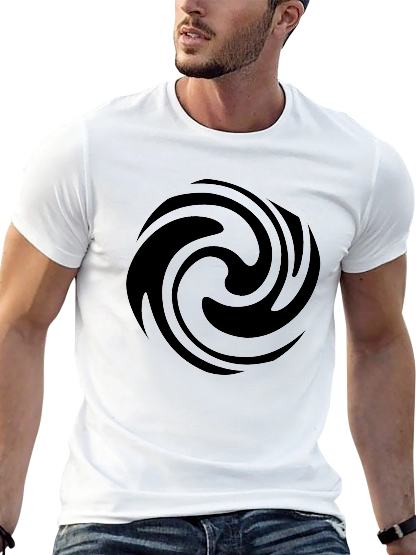 Swirl Graphic Tee - Mens Black T-Shirt