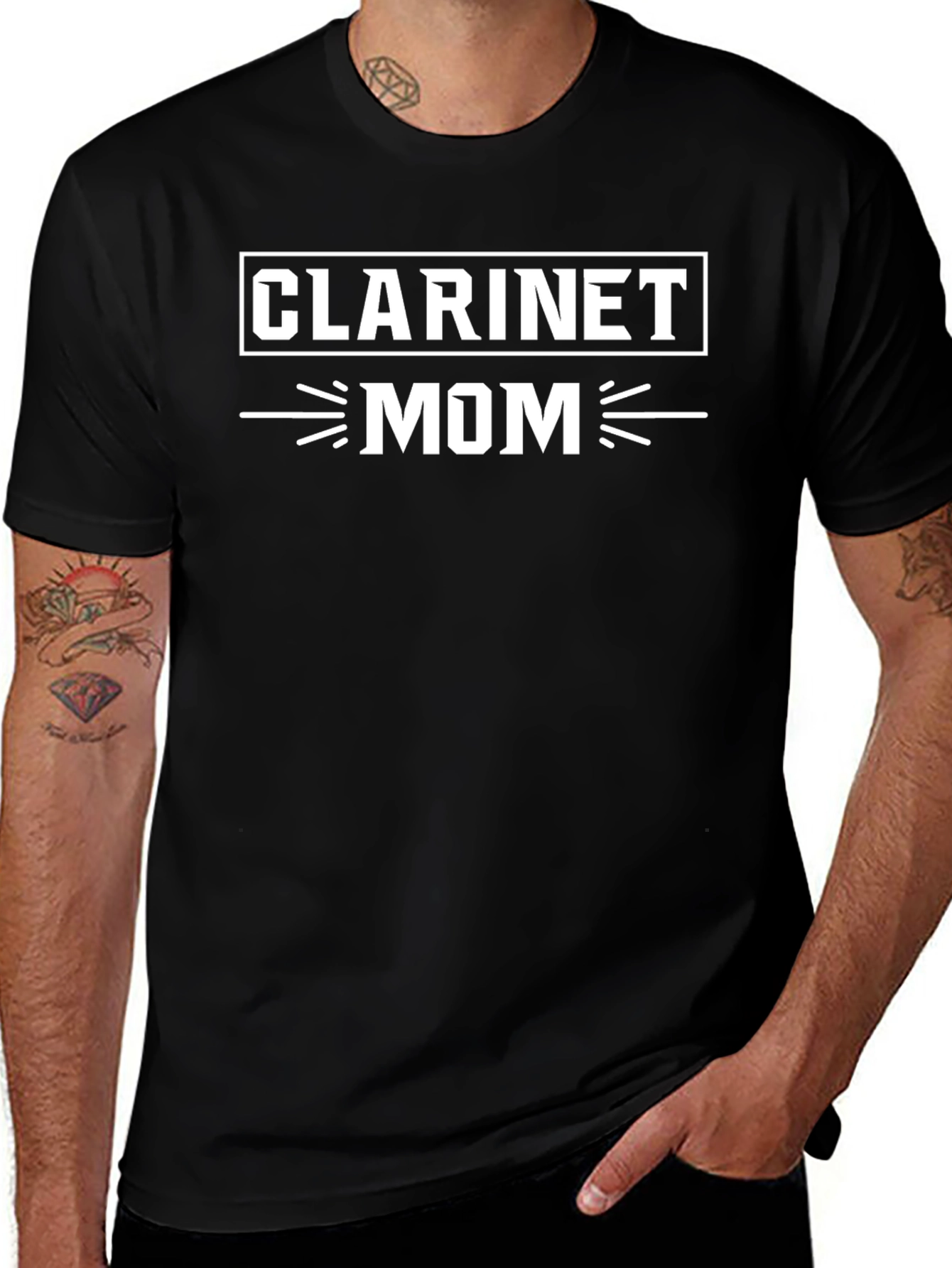 Clarinet Mom T-Shirt - Black Crew Neck