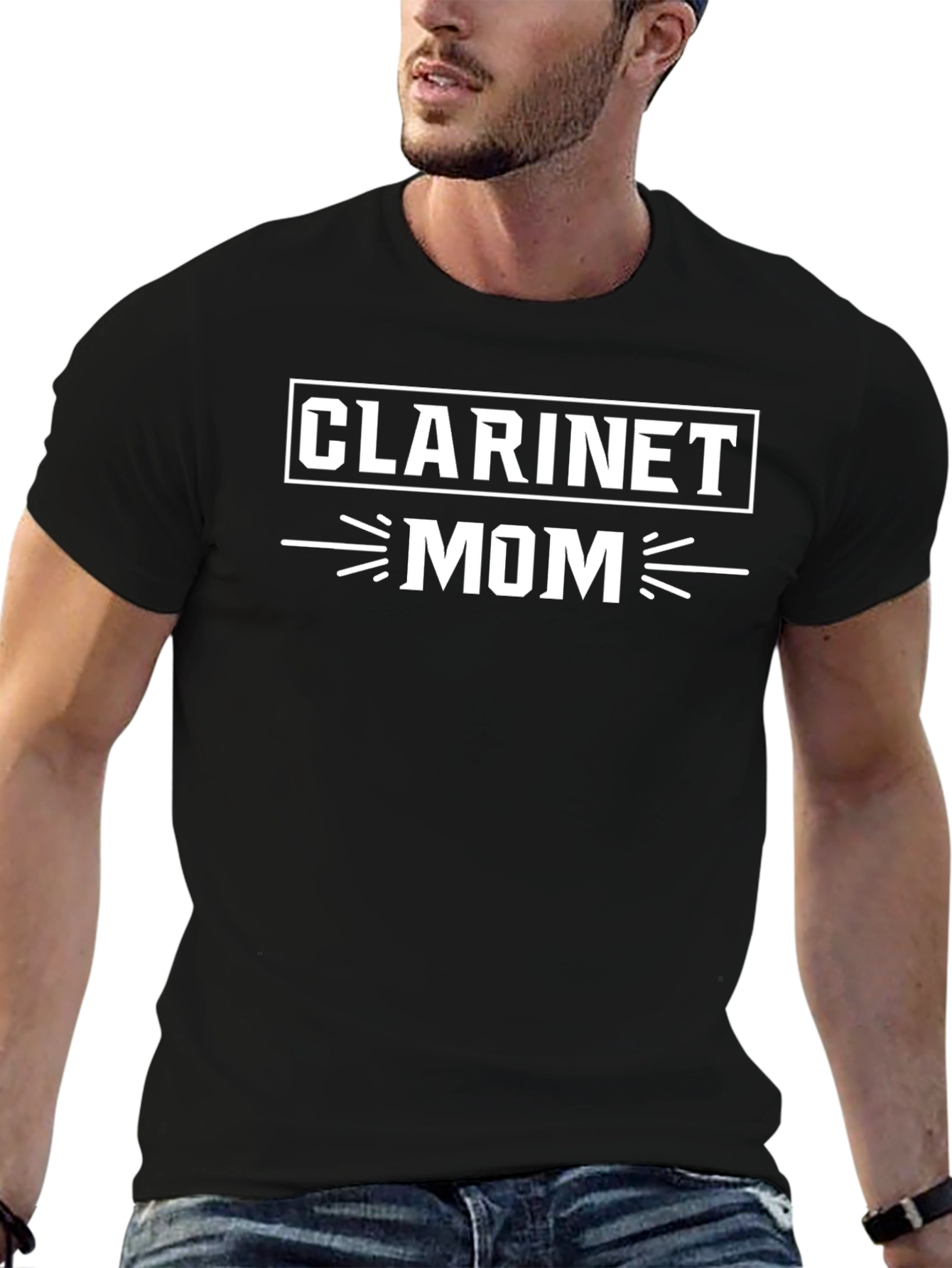 Clarinet Mom T-Shirt - Black Crew Neck