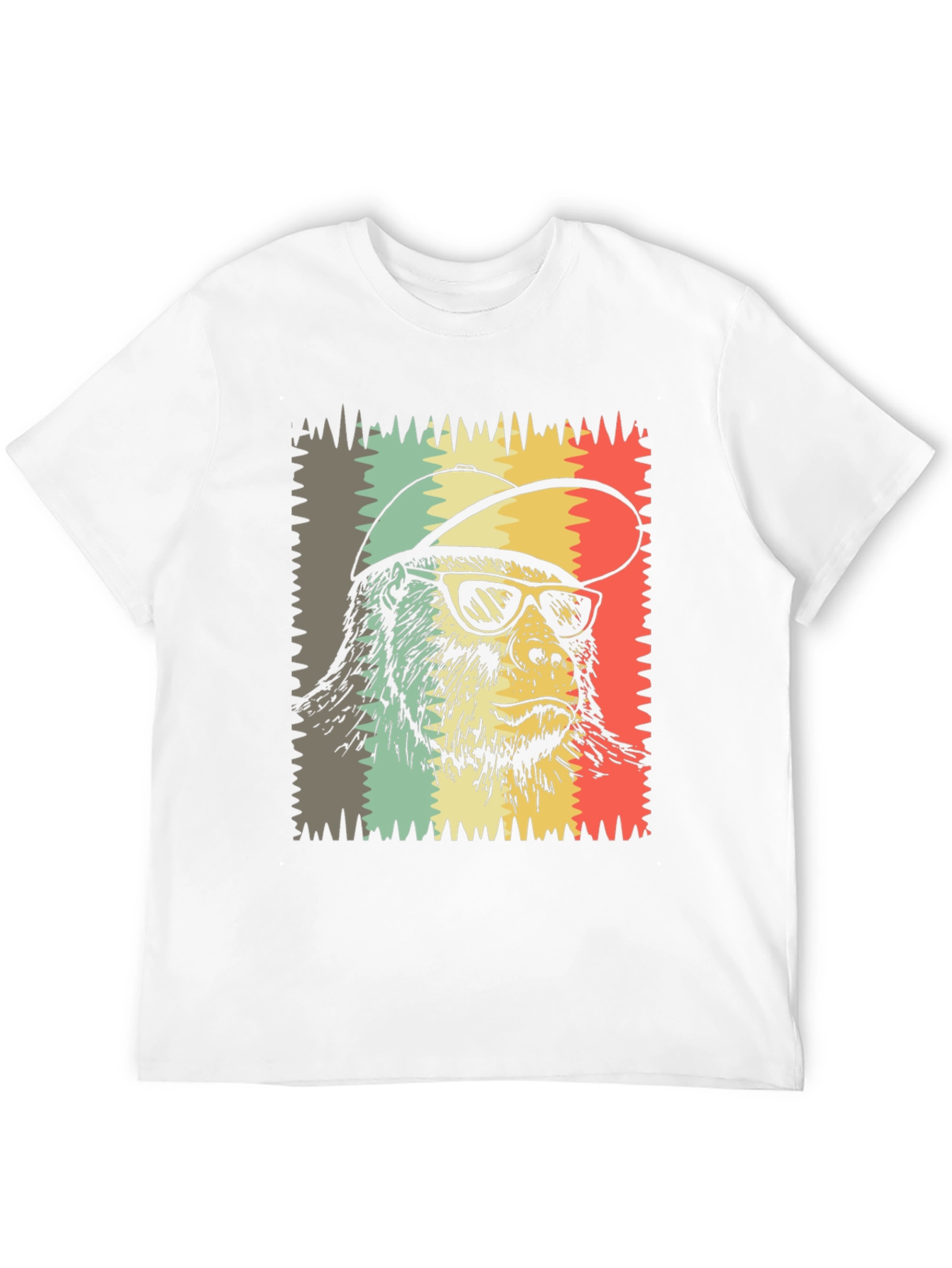 Cool Ape Graphic Tee - Retro Style Black T-Shirt