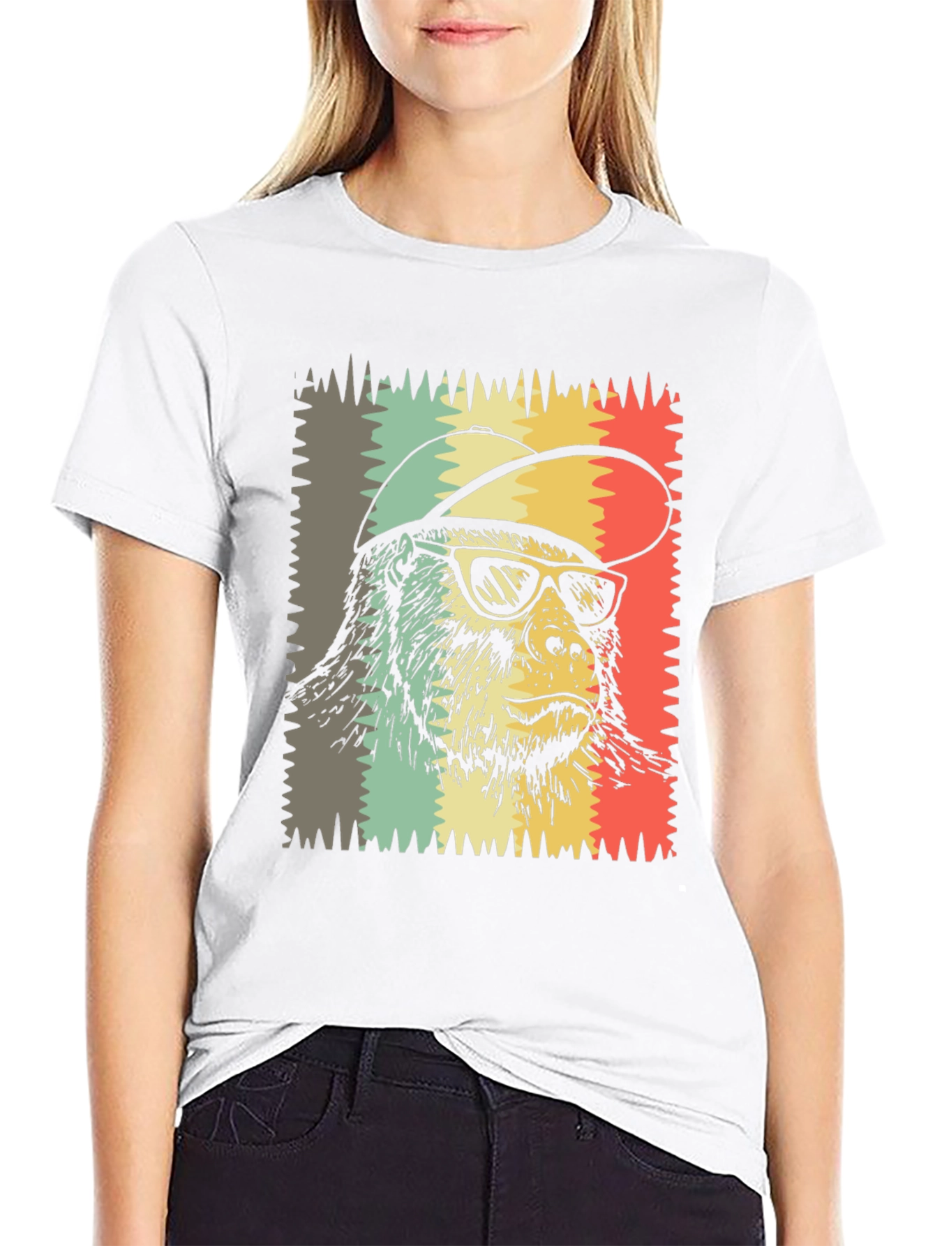 Cool Ape Graphic Tee - Retro Style Black T-Shirt