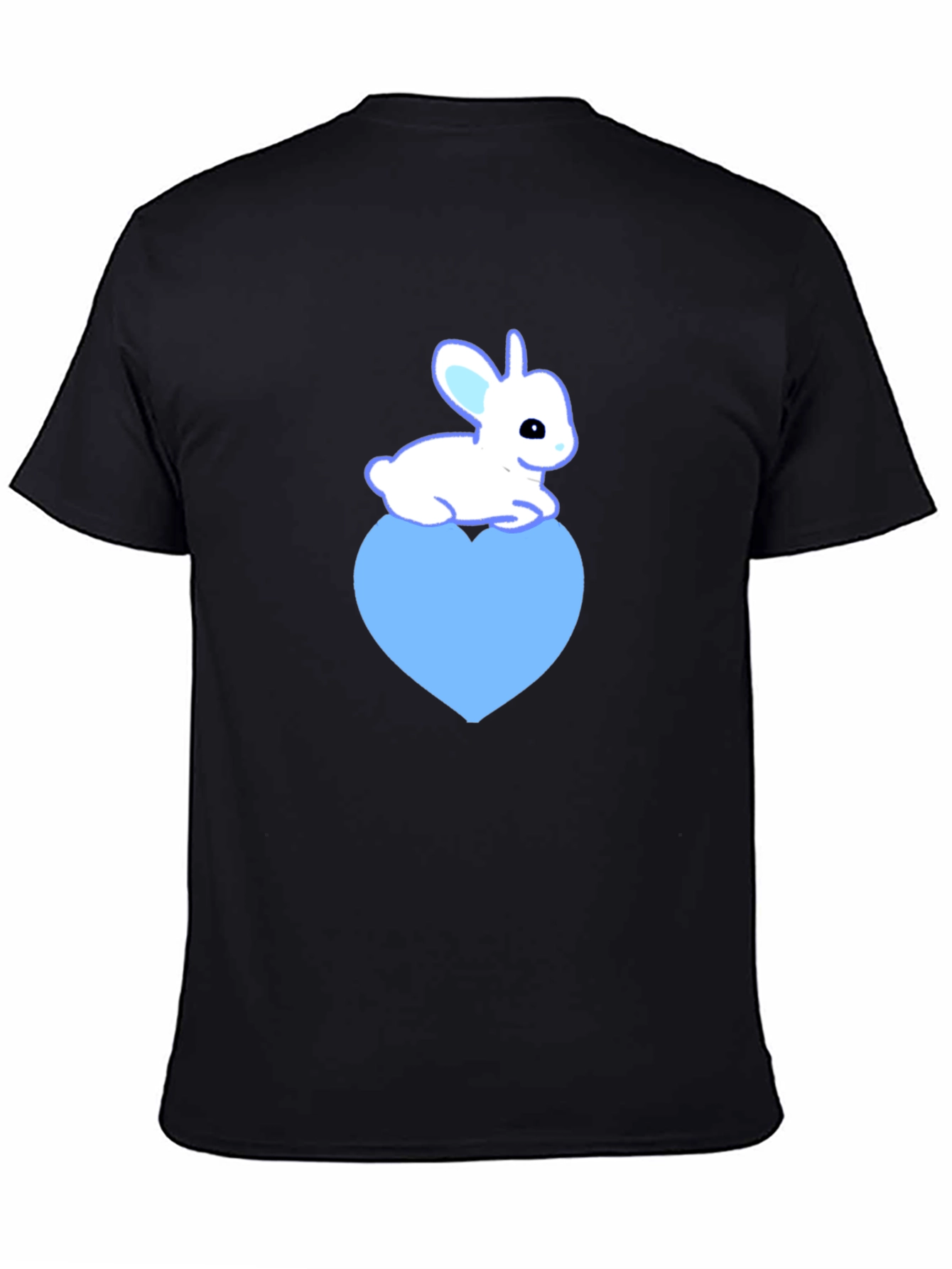 Cute Rabbit Heart Graphic Tee - Soft Cotton Blend
