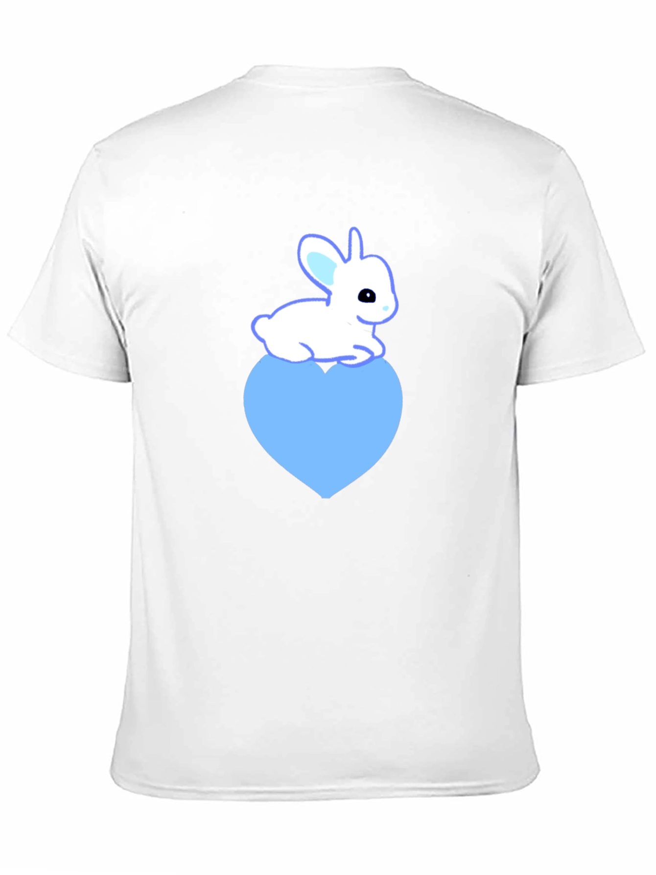 Cute Rabbit Heart Graphic Tee - Soft Cotton Blend