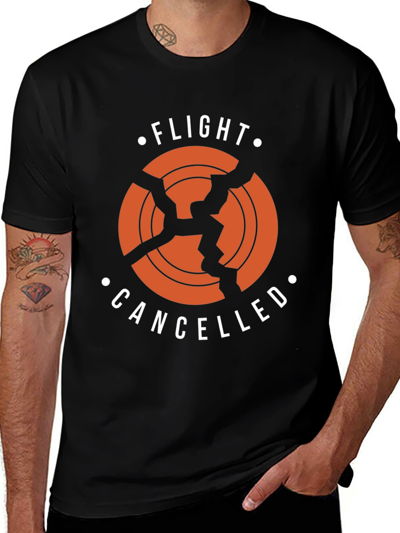 Flight Cancelled T-Shirt - Broken Airplane Design